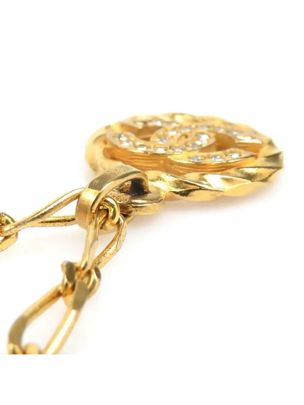 Auth Chanel Cc Logo Necklace #293548C48B